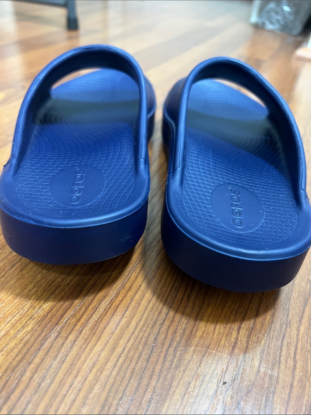 OOFOS OOAH Recovery Sandals Blue Mens Sz 6/Womens Sz 8 Unisex EUC - Picture 7 of 10